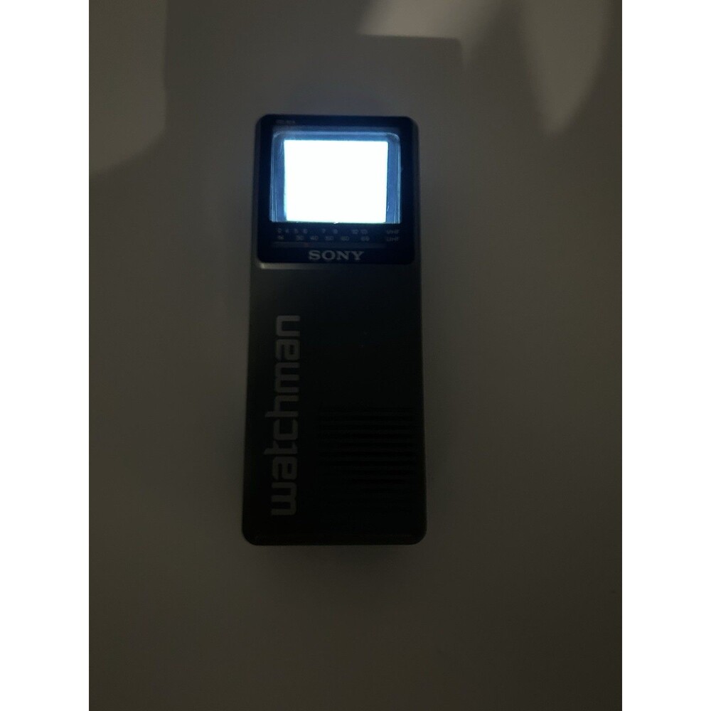 Sony Watchman FD-10A Portable Black & White TV VHF UHF Vintage Tested Works
